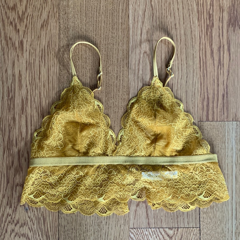 Madewell Longline Lace Bralette Size Small